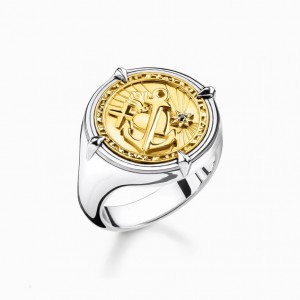 Thomas Sabo Ring Faith, Love, Hope Prstene Damske Žlté Zlate Strieborne | SK-57JQUEDHP