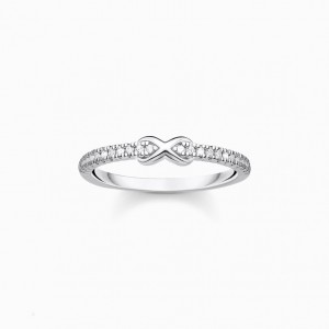 Thomas Sabo Ring Infinity With White Stones Silver Prstene Damske Strieborne | SK-32TMVDOQB