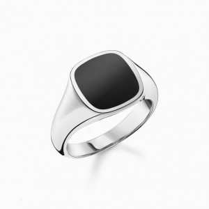 Thomas Sabo Ring Klasické Black Prstene Panske Strieborne | SK-71SRNWELZ