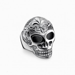 Thomas Sabo Ring Lily Skull Prstene Damske Strieborne | SK-65OYUMTLV