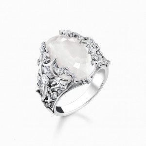 Thomas Sabo Ring Milky Quartz Silver Prstene Damske Strieborne | SK-23FYMDJWA