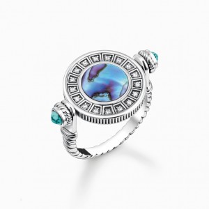 Thomas Sabo Ring Rotatable With Abalone Mother-Of-Pearl Silver Prstene Damske Strieborne | SK-48EPMVLAX