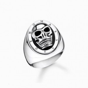 Thomas Sabo Ring Skull Prstene Panske Strieborne | SK-39BHOYGVL