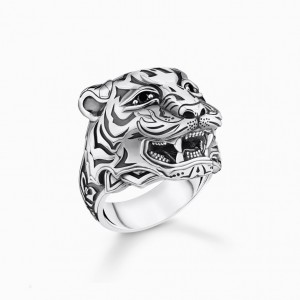 Thomas Sabo Ring Tiger Silver Prstene Panske Strieborne | SK-34AWBOKRU