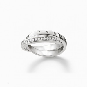 Thomas Sabo Ring Together Forever Prstene Damske Strieborne | SK-70JEAZPNK