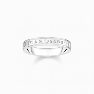 Thomas Sabo Ring With White Stones Silver Prstene Damske Strieborne | SK-26GOCBVPU