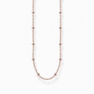 Thomas Sabo Round Belcher Chain Rose Gold Nahrdelnik Damske Ruzove Zlate Strieborne | SK-69ORJSDQT