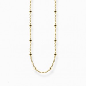 Thomas Sabo Round Belcher Chain Yellow Gold Nahrdelnik Panske Žlté Zlate Strieborne | SK-12KVMSWQG