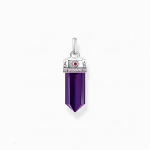 Thomas Sabo Silver Blackened Pendant With Imitation Amethyst Prívesky Damske Strieborne | SK-84QPSODKL