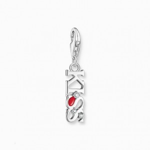 Thomas Sabo Silver Charm Pendant Kiss With White Zirconia Prívesky Damske Strieborne | SK-28RCTNUMP