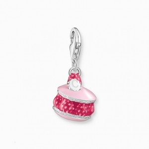 Thomas Sabo Silver Charm Pendant With Pink Raspberry Macaron Prívesky Damske Strieborne | SK-71DOMIPVF