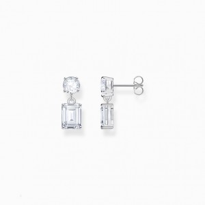 Thomas Sabo Silver Earrings With White Zirconia In Different Cuts Nausnice Damske Strieborne | SK-20YMENOJZ