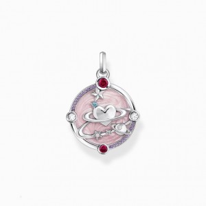Thomas Sabo Silver Pendant With Pinkish Cold Enamel And Cosmic Details Prívesky Damske Strieborne | SK-23KTLXUGR