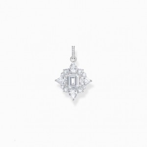 Thomas Sabo Silver Pendant With White Zirconia Stones Prívesky Damske Strieborne | SK-17MADXISN