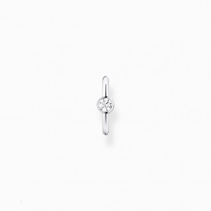 Thomas Sabo Single Ear Cuff White Stone Silver Ucho Manžeta Damske Strieborne | SK-02NMQDLEC