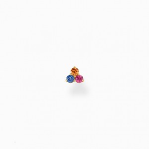 Thomas Sabo Single Ear Stud Colourful Stones, Gold Puzetove Nausnice Damske Žlté Zlate Strieborne | SK-23RSTAHNL