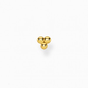 Thomas Sabo Single Ear Stud Dots Gold Puzetove Nausnice Damske Žlté Zlate Strieborne | SK-03RQBINHV