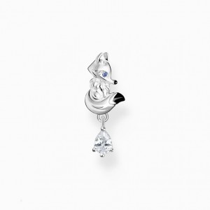 Thomas Sabo Single Ear Stud Fox With White Stone Silver Puzetove Nausnice Damske Strieborne | SK-07VCQDSGO