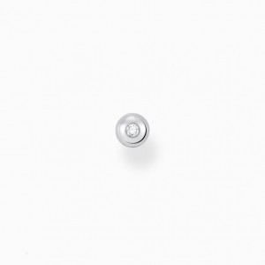 Thomas Sabo Single Ear Stud White Stone Silver Puzetove Nausnice Damske Strieborne | SK-41IMRKYHW