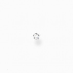 Thomas Sabo Single Ear Stud White Stone Small Silver Puzetove Nausnice Damske Strieborne | SK-09OZHPVRK