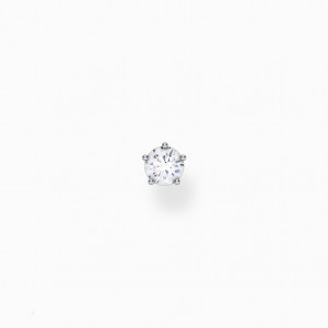 Thomas Sabo Single Ear Stud White Stone Silver Puzetove Nausnice Damske Strieborne | SK-03MDBTLPH