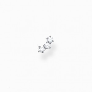 Thomas Sabo Single Ear Stud White Stones, Silver Puzetove Nausnice Damske Strieborne | SK-45KVFJMQX