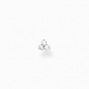Thomas Sabo Single Ear Stud White Stones, Silver Puzetove Nausnice Damske Strieborne | SK-13VSFLUPZ