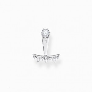 Thomas Sabo Single Ear Stud White Stones, Silver Puzetove Nausnice Damske Strieborne | SK-06KEHSTQO