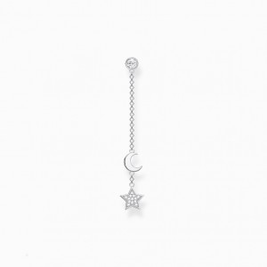 Thomas Sabo Single Earring Star And Moon Silver Nausnice Damske Strieborne | SK-12DQLZSYM