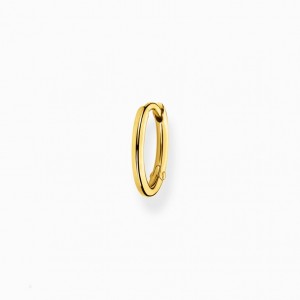 Thomas Sabo Single Hoop Earring Klasické Gold Visiace Nausnice Damske Žlté Zlate Strieborne | SK-78VOZHCTG