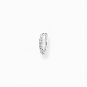 Thomas Sabo Single Hoop Earring White Stones, Silver Visiace Nausnice Damske Strieborne | SK-01TOLABIQ