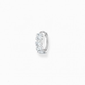 Thomas Sabo Single Hoop Earring White Stones, Silver Visiace Nausnice Damske Strieborne | SK-25MBFVOHQ
