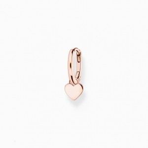 Thomas Sabo Single Hoop Earring With Heart Pendant Rose Gold Visiace Nausnice Damske Ruzove Zlate Strieborne | SK-79XUMAHKN