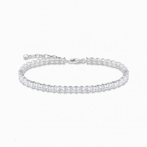 Thomas Sabo Tenisove Bracelet With White Stones Silver Naramok Damske Strieborne | SK-42YKTJQRE