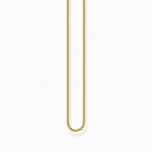 Thomas Sabo Venezia Chain Nahrdelnik Damske Žlté Zlate Strieborne | SK-41KOGJCXY