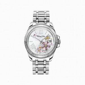 Thomas Sabo Watch Flowers From Pastel Colored Stones Hodinky Damske Siva | SK-49DQPKEVL