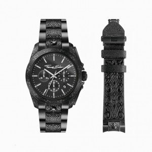 Thomas Sabo Watch Rebel At Heart Chronograf Black Hodinky Damske Siva | SK-87SOJIXUA