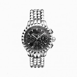 Thomas Sabo Watch Rebel At Heart Chronograf Silver Black Hodinky Panske Siva | SK-98SOCTNXF