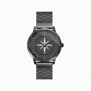 Thomas Sabo Watch Spirit Cosmos Compass Black Hodinky Damske Siva | SK-51RMEZQOK