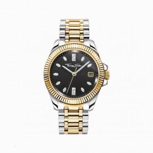Thomas Sabo Watch Two-Tone Gold Silver Hodinky Damske Siva | SK-56ATDCNGY