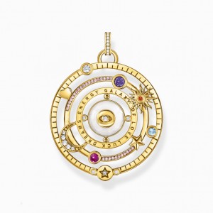 Thomas Sabo Yellow-Gold Plated Pendant With Half-Ball And Colourful Stones Prívesky Damske Žlté Zlate Strieborne | SK-51CUFNRMO